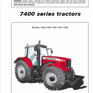 Massey Ferguson 7485, 7490, 7495, 7497, 7499 Tractor Service Manual