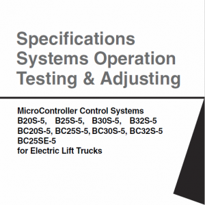 Doosan Daewoo B20s-3, B25s-3, B30s-3 Forklift Repair Service Manual