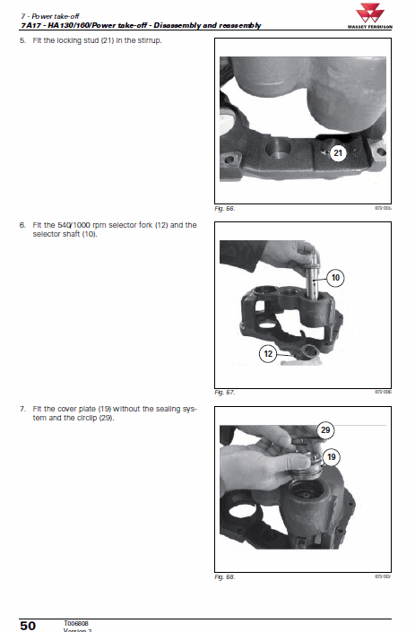 Massey Ferguson 6612, 6613, 6614, 6615 Tractor Service Manual