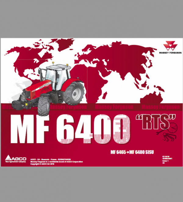 Massey Ferguson 6445, 6455, 6460, 6465, 6470, 6475, 6480 Tractor Service Manual