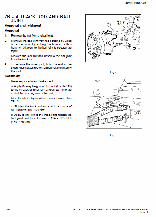 Massey Ferguson 2605, 2615 Tractor Service Manual