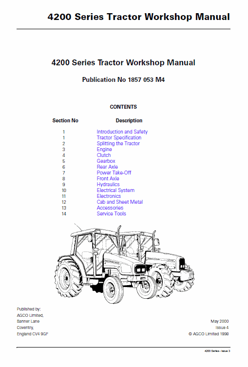 Massey Ferguson 4225, 4235, 4245 Tractor Service Manual