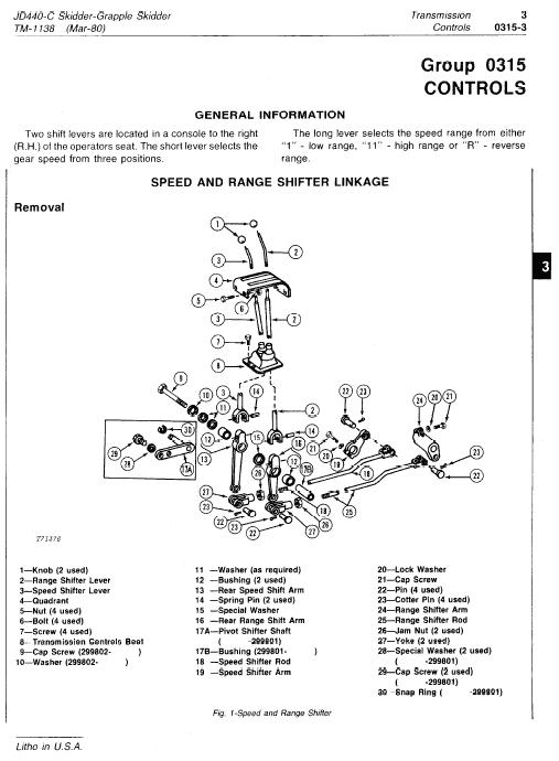 John Deere 440c Skidder Service Manual Tm-1138