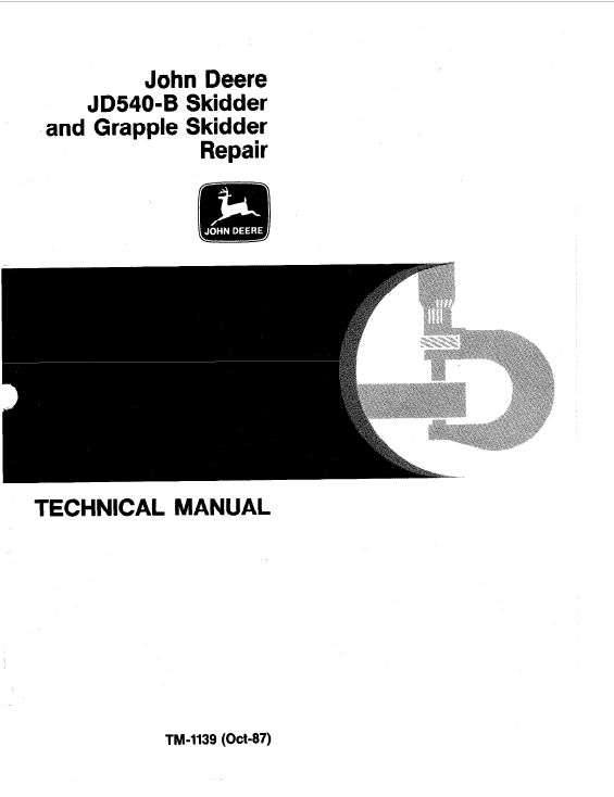 John Deere 540b Skidder Service Manual Tm-1139