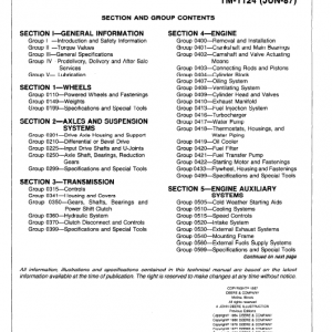 John Deere 640 Skidder Service Manual Tm-1124