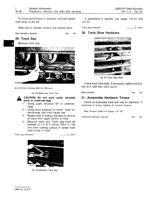 John Deere 693b Feller Buncher Service Manual Tm-1170