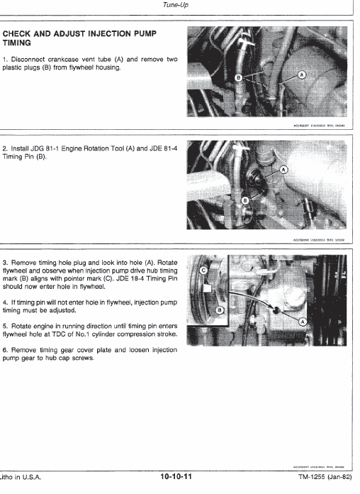 John Deere 8450, 8650 Tractor Service Manual Tm-1355