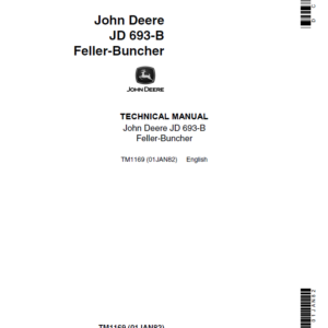 John Deere 693B Feller Buncher Technical Manual (TM1169 and TM1170) - Image 2