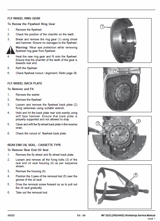 Massey Ferguson 2625 Tractors Service Workshop Manual