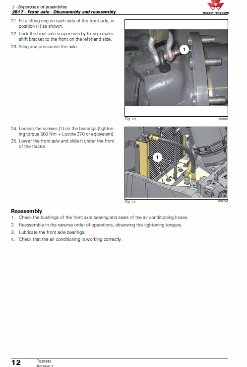 Massey Ferguson 8727, 8730, 8732, 8735, 8737 Tractor Service Manual