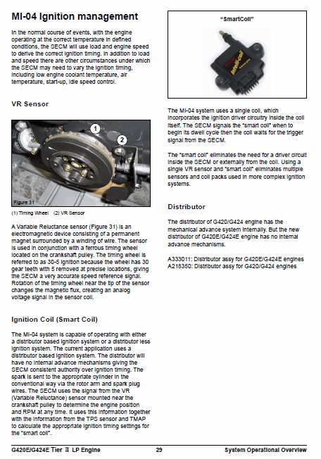 Doosan Daewoo G420e, G424e Tier 2 Lp Engine Forklift Service Manual