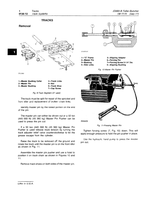 John Deere 693b Feller Buncher Service Manual Tm-1170