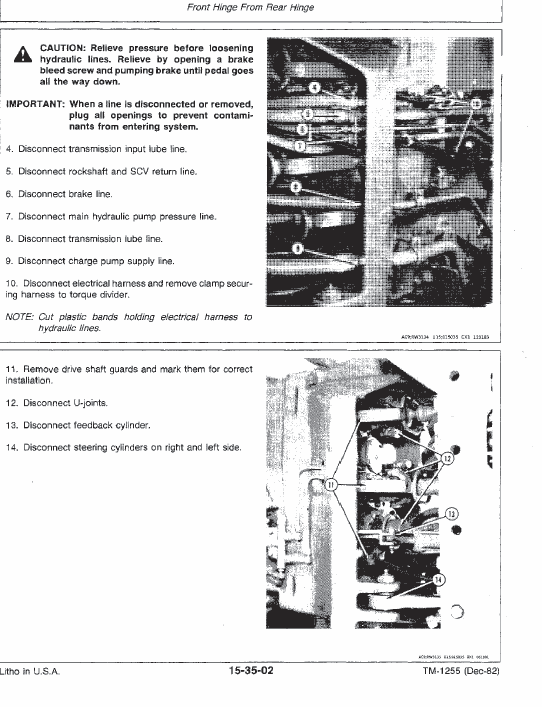 John Deere 8450, 8650 Tractor Service Manual Tm-1355