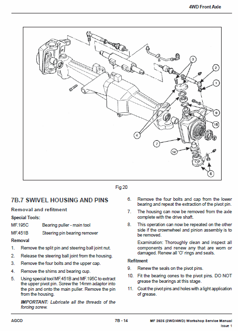 Massey Ferguson 2625 Tractors Service Workshop Manual