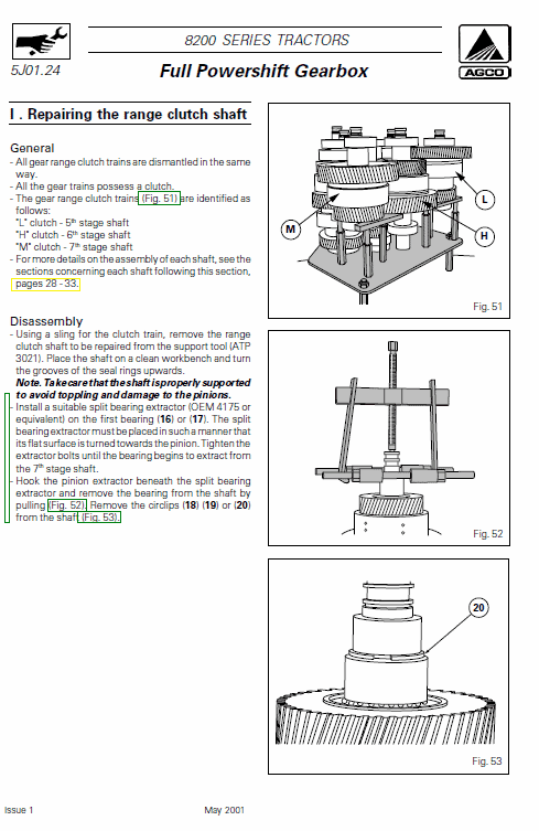 Massey Ferguson 8260, 8270, 8280 Tractor Service Manual