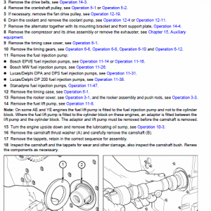 Perkins Engines Phaser And 1000 Series Workshop Repair Service Manual