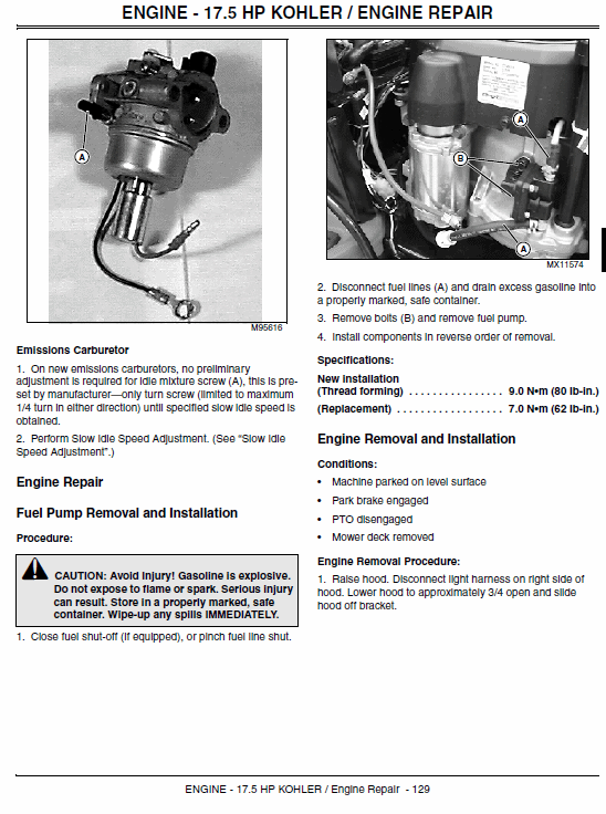 John Deere L1642, L17.542, L2048, L2548 Scotts Tractor Manual Tm-1949