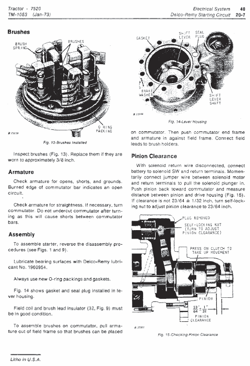 John Deere 7520 Tractor Service Manual Tm-1053