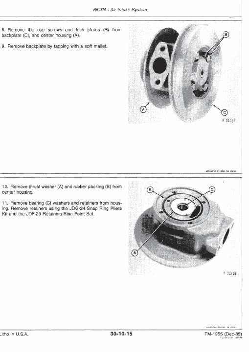 John Deere 8450, 8650 Tractor Service Manual Tm-1355