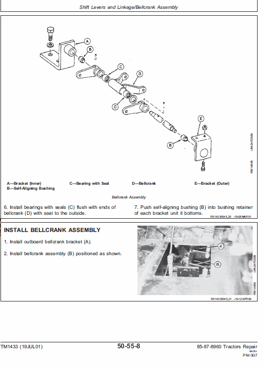 John Deere 8560, 8760, 8960 Tractor Service Manual Tm-1433