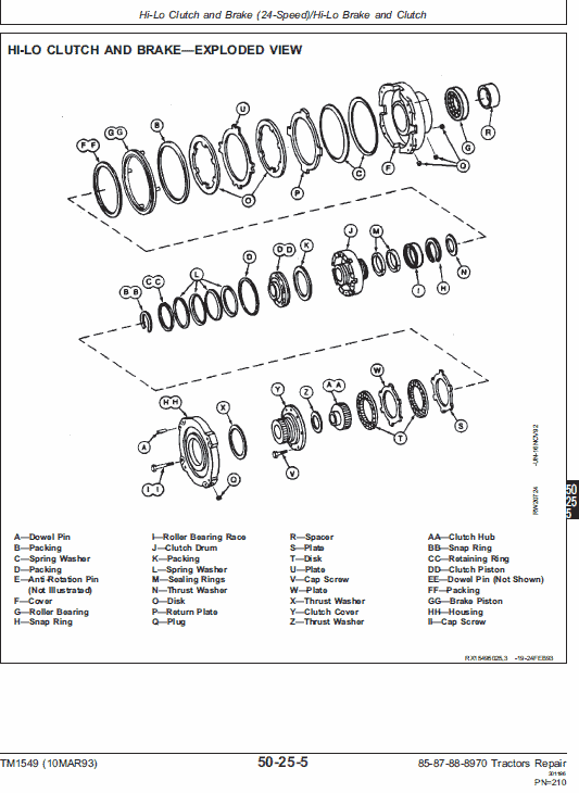 John Deere 8570, 8770, 8870, 8970 Tractor Service Manual Tm-1549