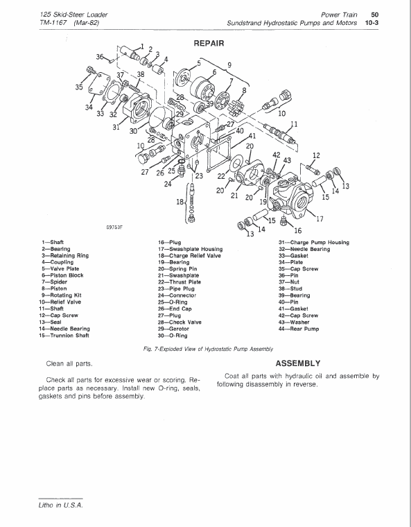 John Deere 125 Skid-steer Loader Service Manual