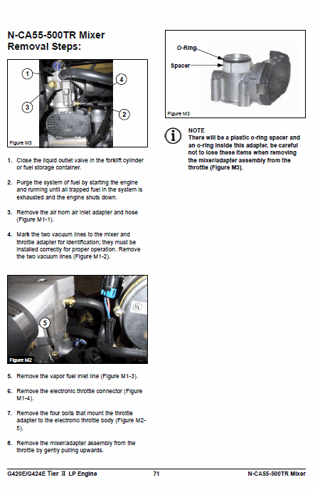 Doosan Daewoo G420e, G424e Tier 2 Lp Engine Forklift Service Manual