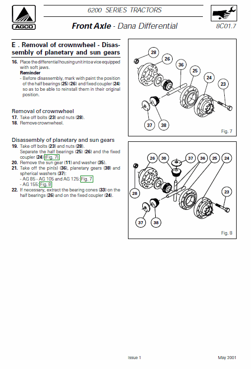 Massey Ferguson 6235, 6245, 6255, 6260 Tractor Service Manual