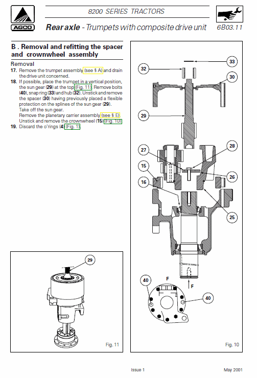 Massey Ferguson 8210, 8220, 8240, 8250 Tractor Service Manual