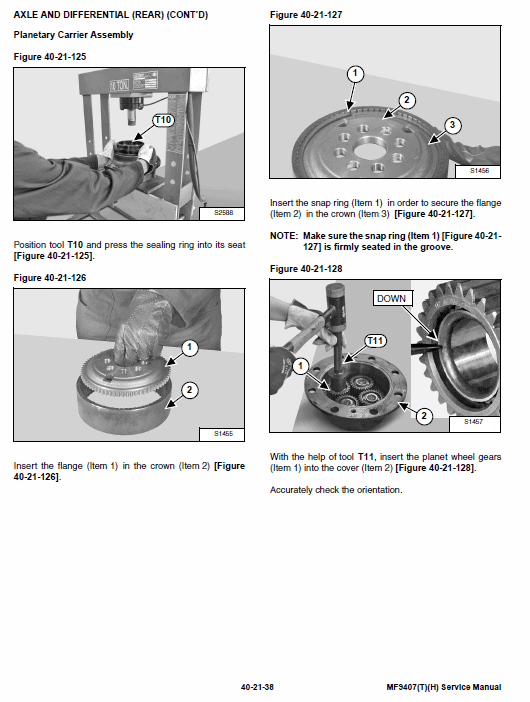 Massey Ferguson Mf 9306, 9407 (t)(h) Telescopic Handler Service Manual