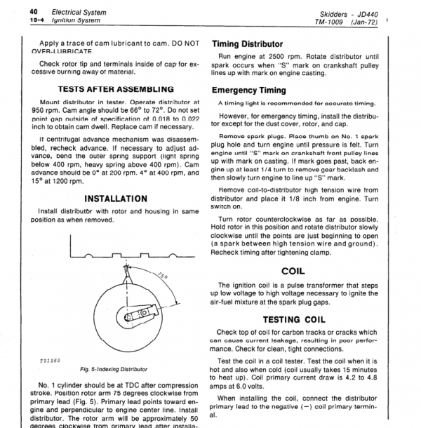 John Deere 440, 440a, 440b Skidder Service Manual Tm-1009