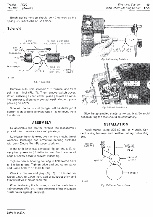 John Deere 7020 Tractor Service Manual Tm-1031