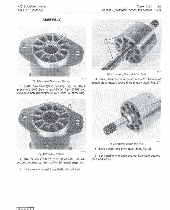 John Deere 125 Skid-steer Loader Service Manual