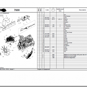 Massey Ferguson 7614, 7415, 7416, 7418 Tractor Operation And Maintenance Manual