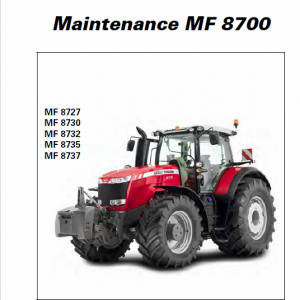 Massey Ferguson 8727, 8730, 8732, 8735, 8737 Tractor Service Manual