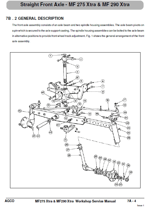 Massey Ferguson Mf 275, 290 Tractor Service Manual