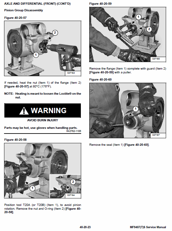 Massey Ferguson Mf 9407ts, 9407s Telescopic Handler Service Manual