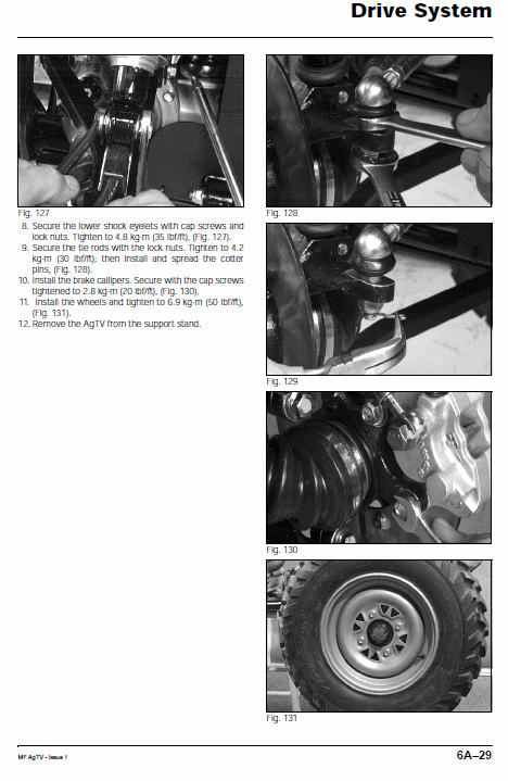 Massey Ferguson Agtv 250 300 400 500 Quad Service Manual