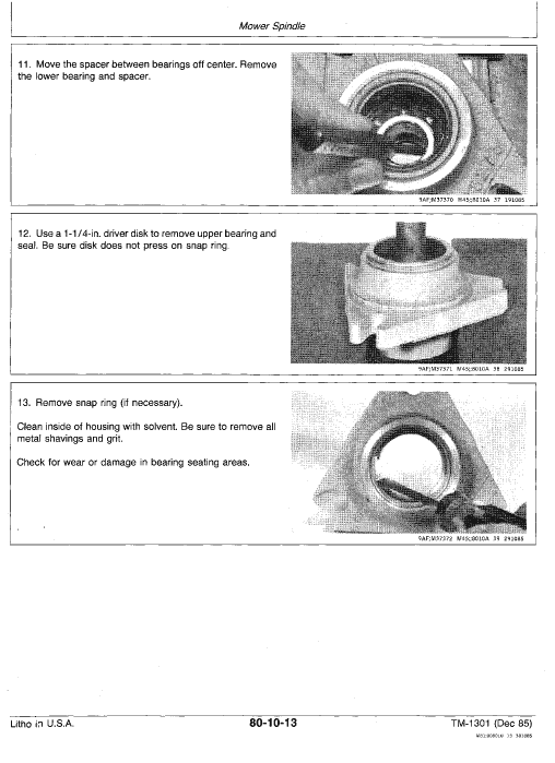 John Deere F910, F930 Front Mower Service Manual Tm-1301