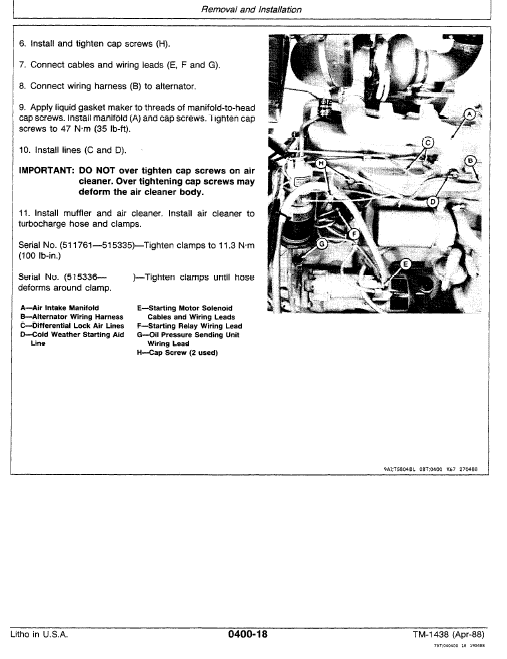 John Deere 540d, 548d Skidder Service Manual