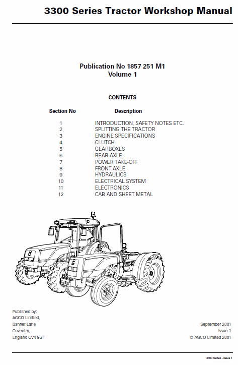 Massey Ferguson 3340, 3350, 3355 Tractor Service Manual