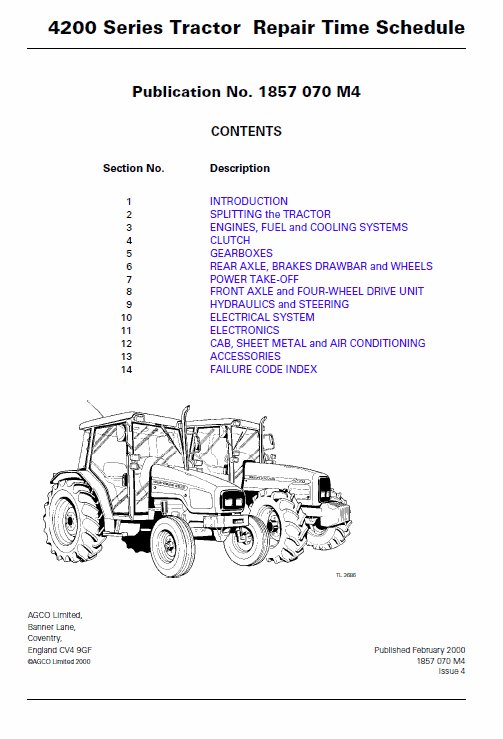 Massey Ferguson 4255, 4260, 4270 Tractor Service Manual