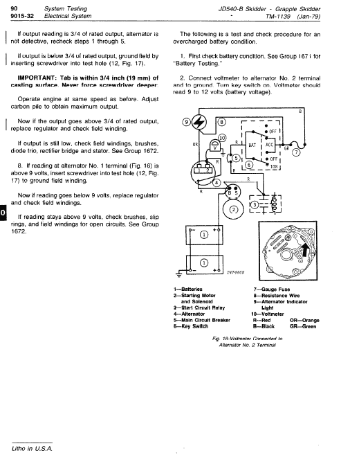 John Deere 540b Skidder Service Manual Tm-1139