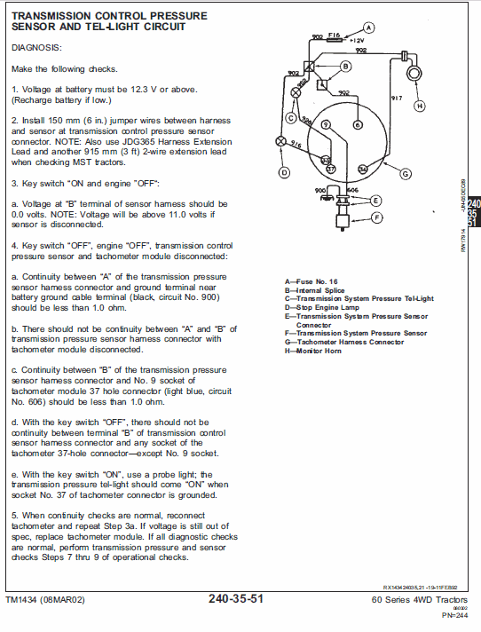 John Deere 8560, 8760, 8960 Tractor Service Manual Tm-1433