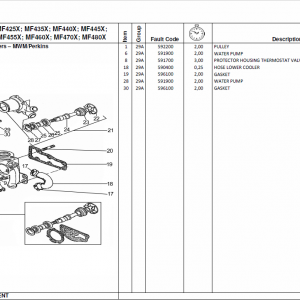 Massey Ferguson 425x, 435x, 440x, 445x, 455x Tractor Service Manual