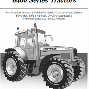 Massey Ferguson 6445, 6455, 6460, 6465, 6470, 6475, 6480 Tractor Service Manual