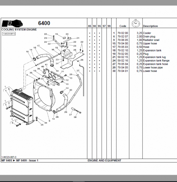 Massey Ferguson 6485, 6490, 6495, 6497, 6499 Tractor Service Manual