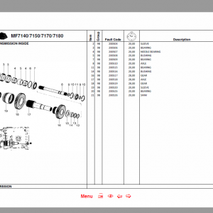 Massey Ferguson 7140, 7150, 7170, 7180 Tractor Service Manual