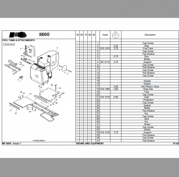 Massey Ferguson 8650, 8660, 8670, 8680, 8690 Tier 3 Tractor Service Manual