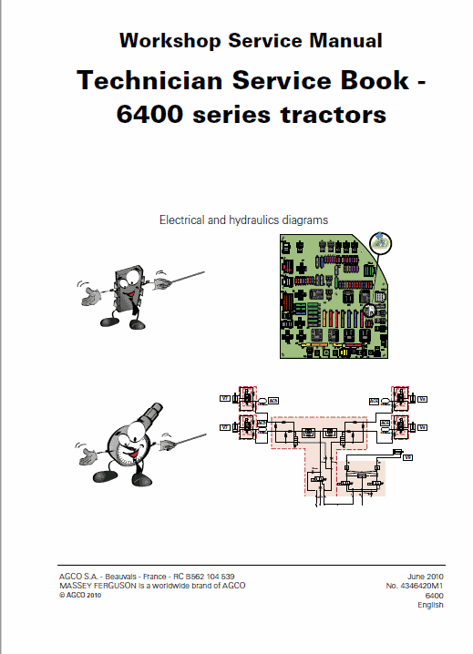 Massey Ferguson 6445, 6455, 6460, 6465, 6470, 6475, 6480 Tractor Service Manual